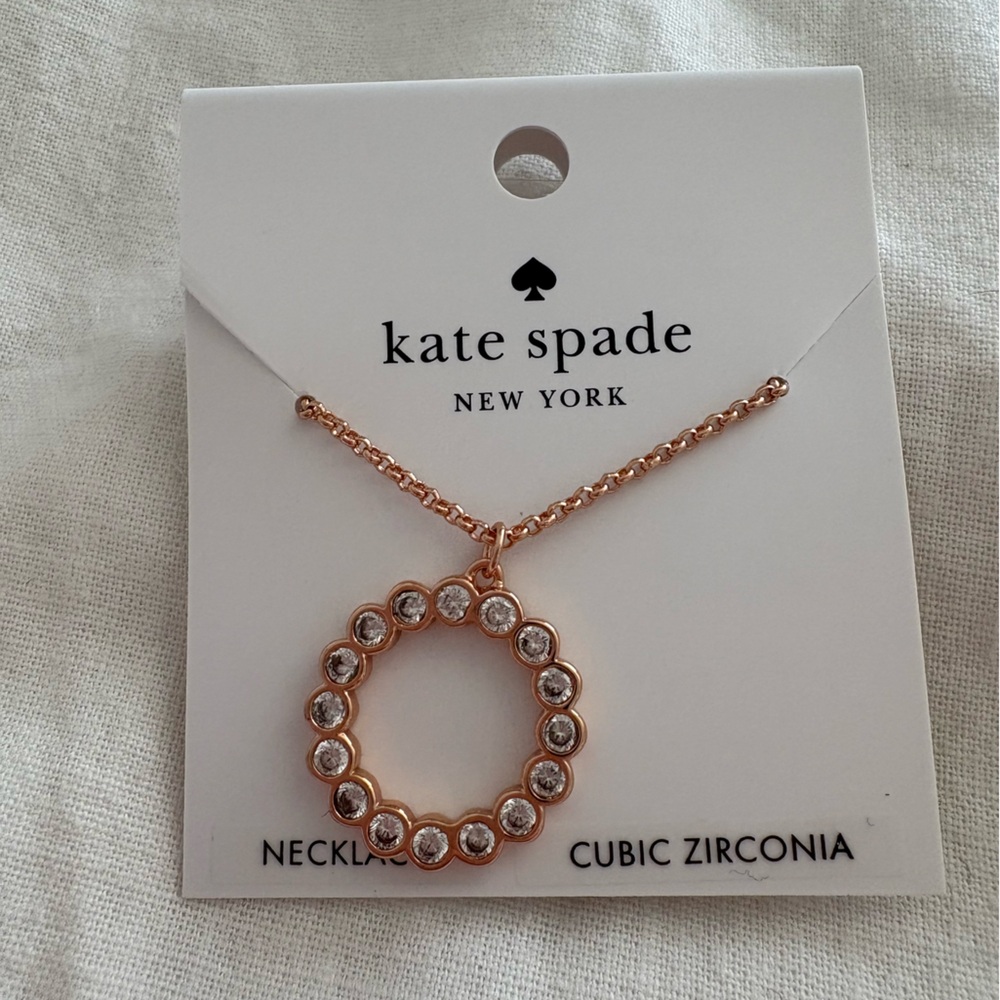 Kate Spade Rose Gold Circle Mini pendant necklace
